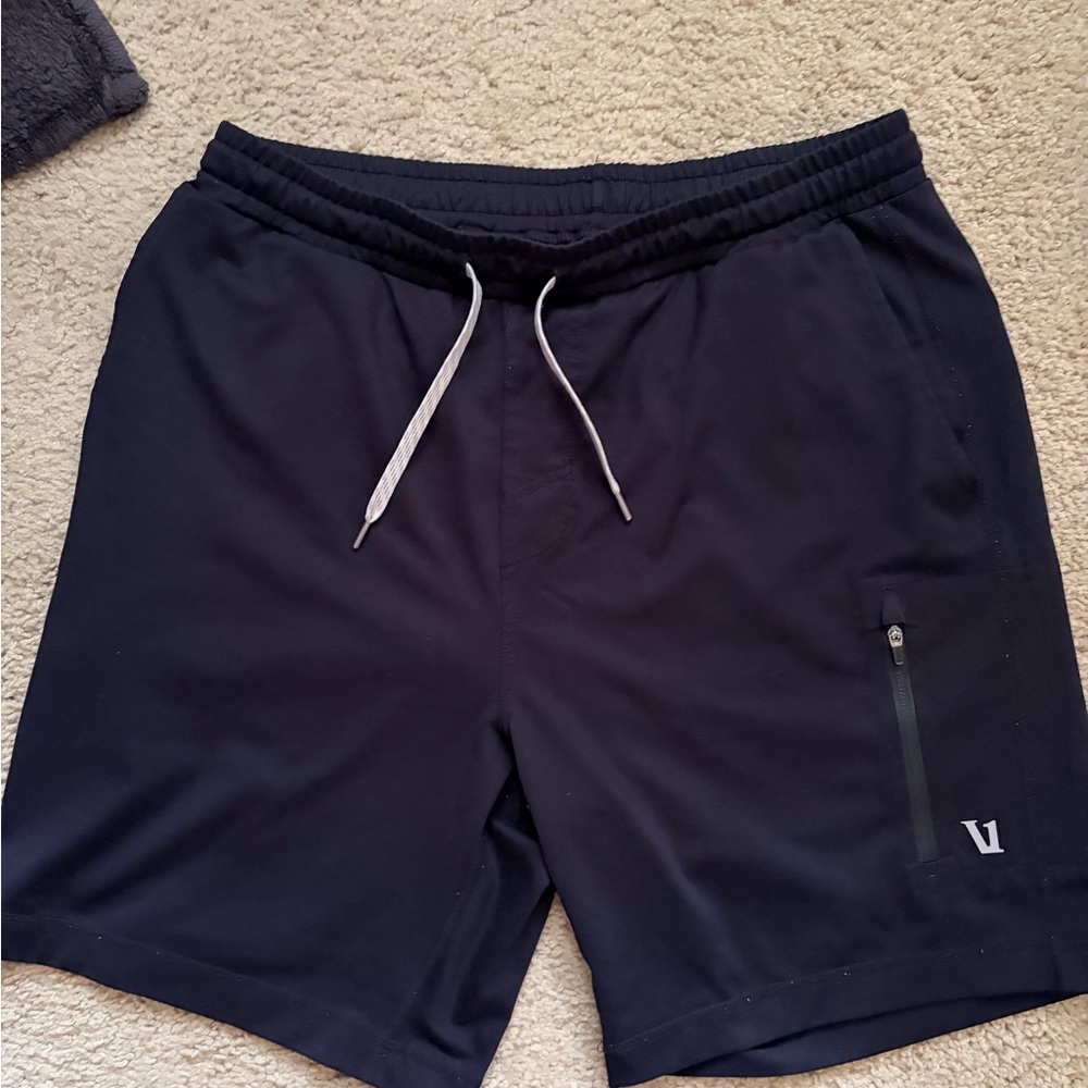 Vuori Men's Black Athletic Shorts, Med, 8inseam, No liner, Sunday Performance